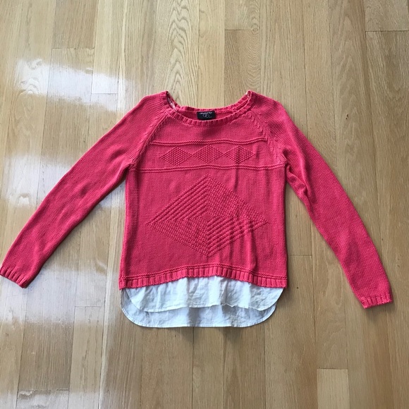 Hooked Up by IOT Sweaters - ❤️Decorative Hem Red Sweater❤️